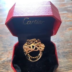 Cartier Panther dupe gold filled ring. Great quality size 7